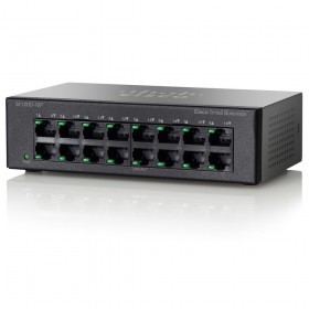 Cisco SMB SF100D-16P 16-Port 10/100 PoE Desktop Switch